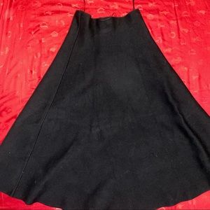Zara Classic Black Midi Skirt
